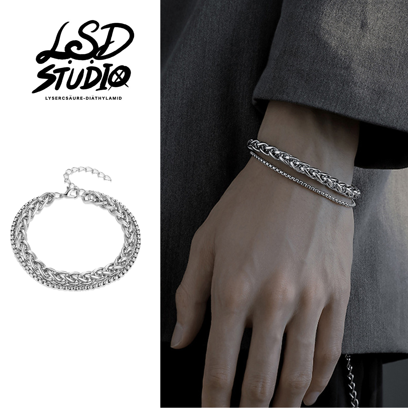 【ACBC101】龍骨雙層結構設計手鍊