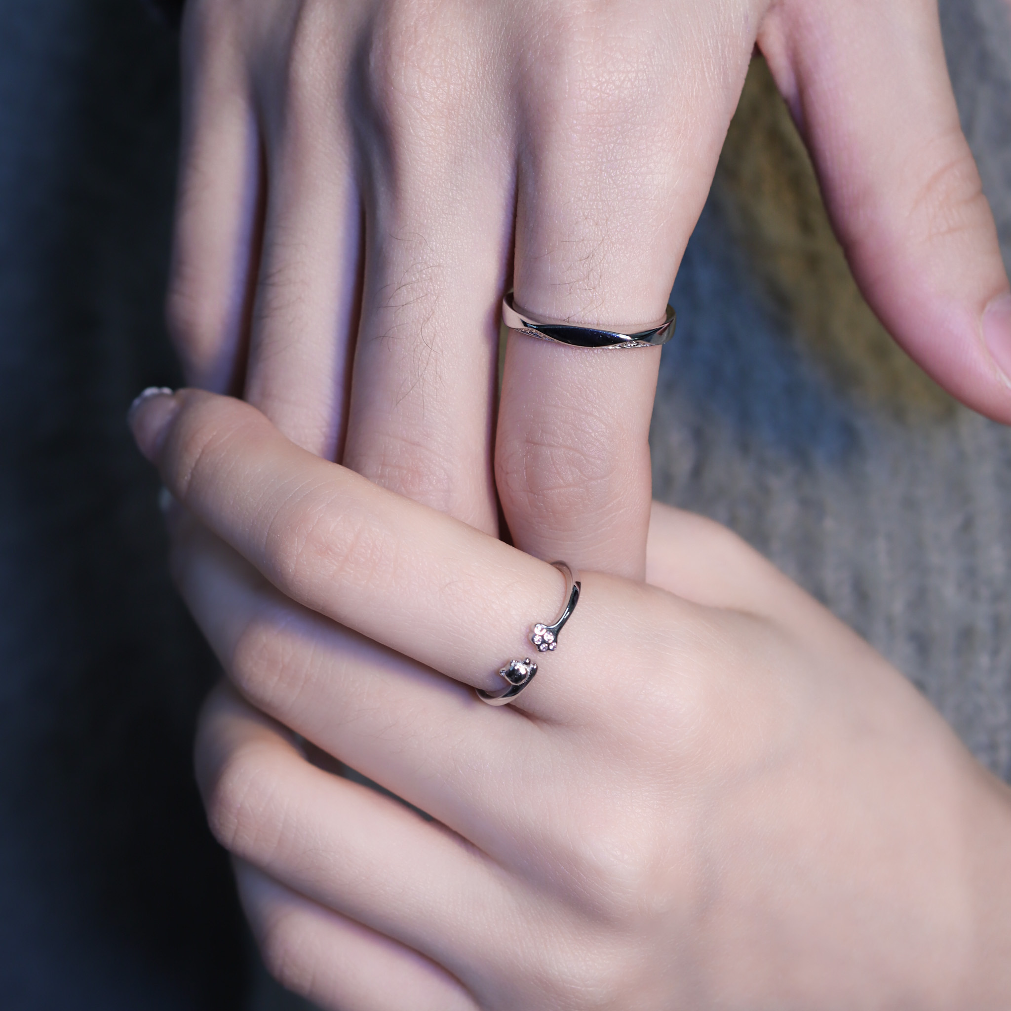 | 999足銀 | 喵趣愛意情侶戒指  （男款 /女款）  | RI0793 |