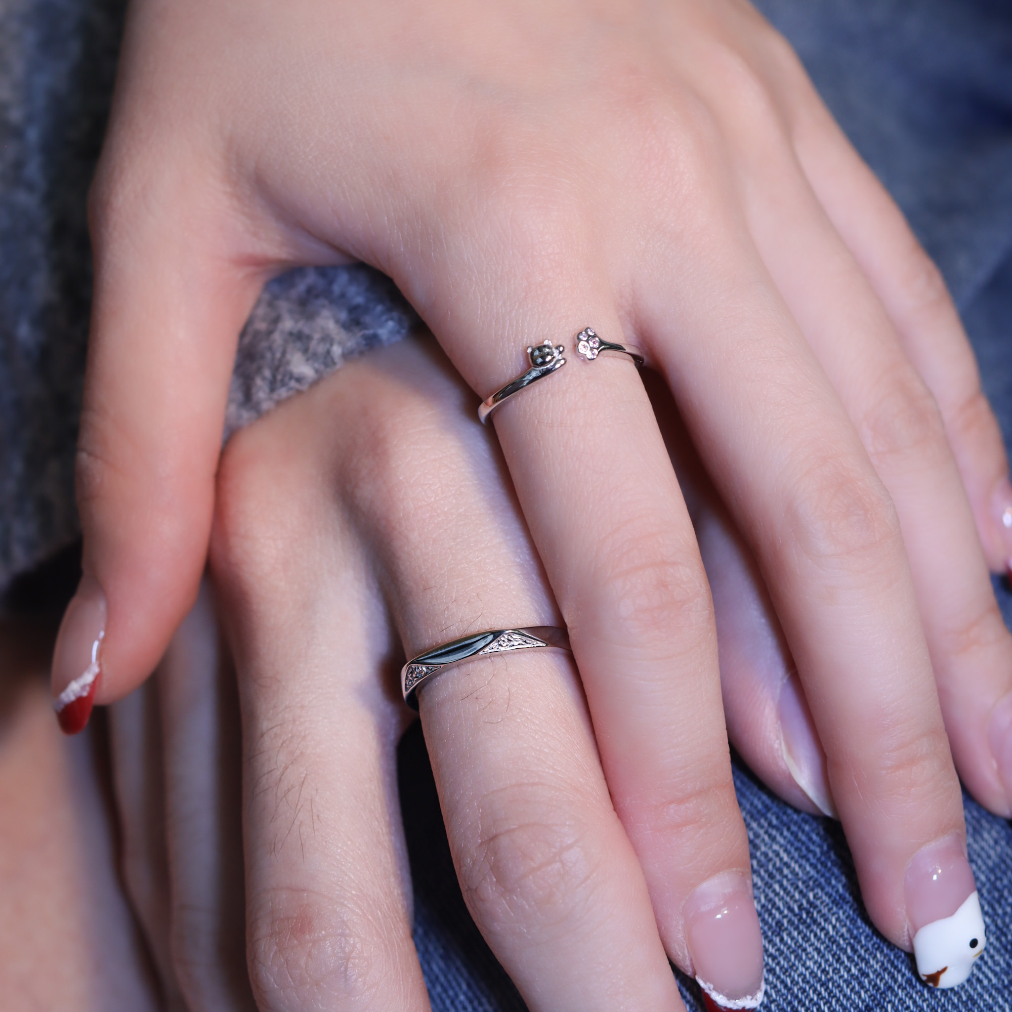 | 999足銀 | 喵趣愛意情侶戒指  （男款 /女款）  | RI0793 |