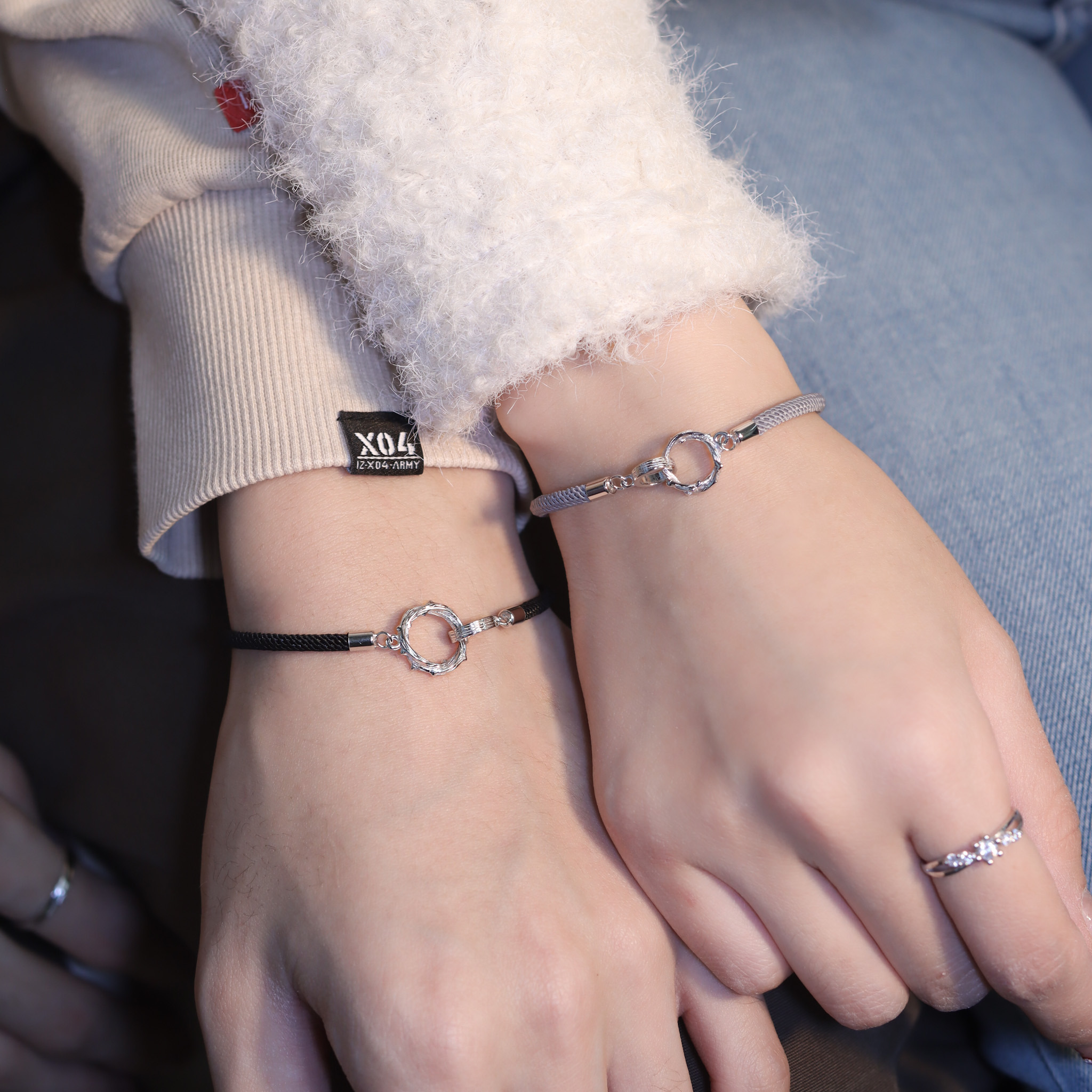 | 925純銀・白金 | 堅定不分開情侶手繩 （男款 /女款） | BR1273 |