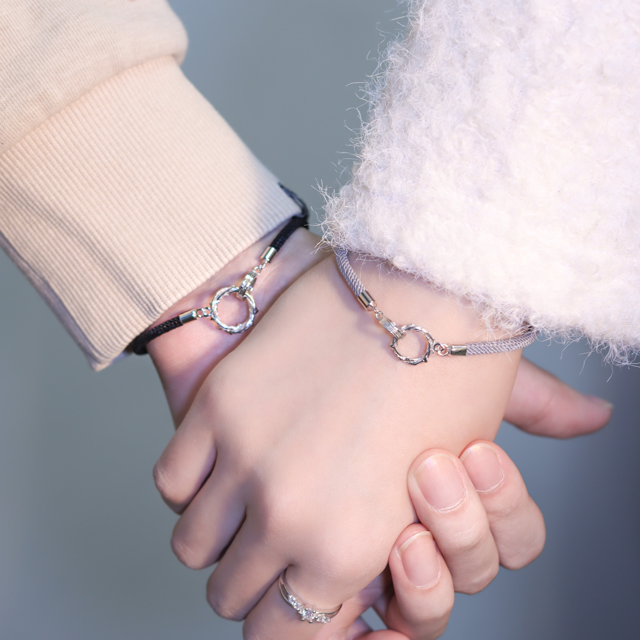 | 925純銀・白金 | 堅定不分開情侶手繩 （男款 /女款） | BR1273 |