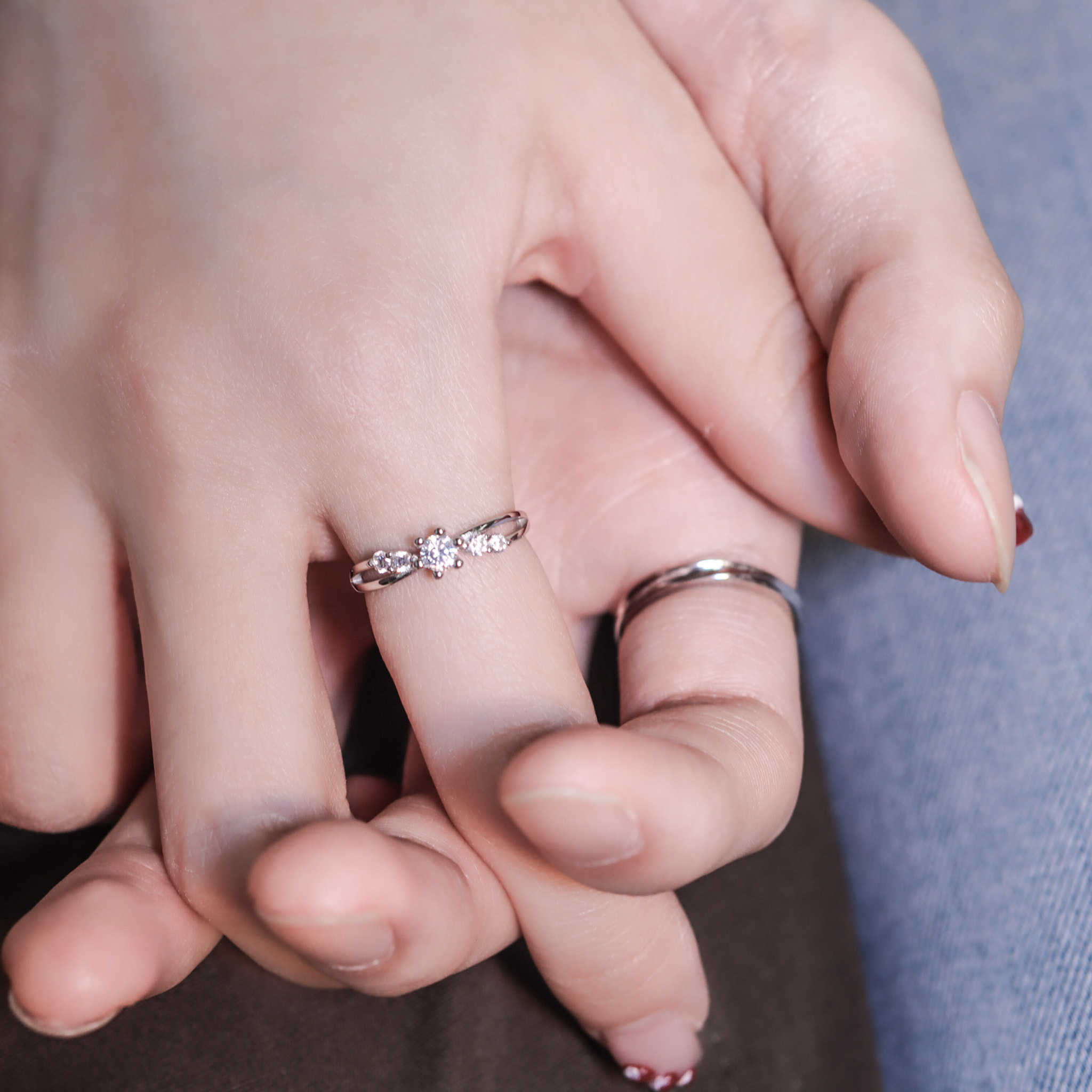 | 925銀・白金 | 幸好遇見你情侶戒指 （男款 /女款）  | RI0795 |