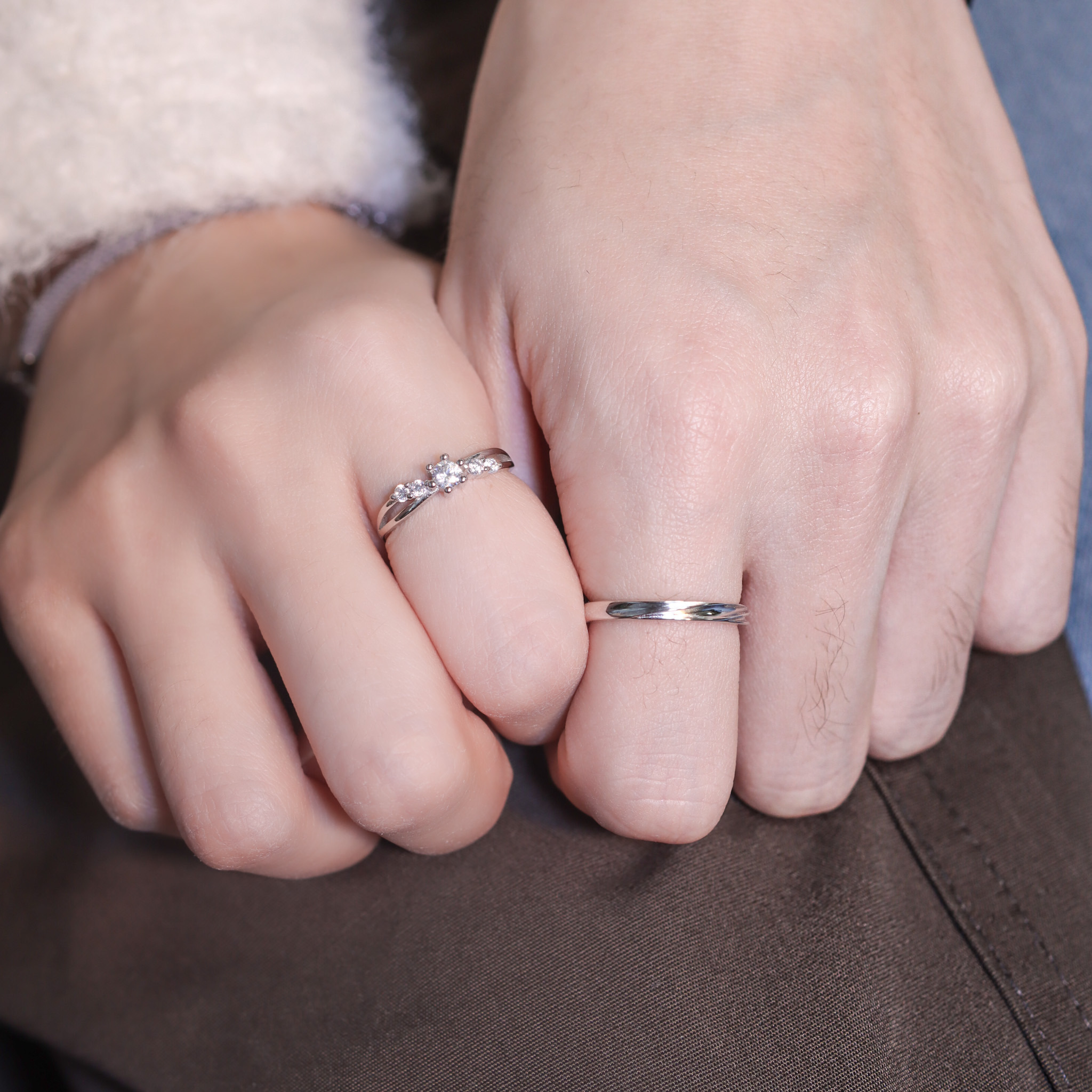 | 925銀・白金 | 幸好遇見你情侶戒指 （男款 /女款）  | RI0795 |