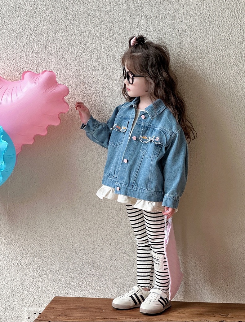 愛心扣牛仔外套