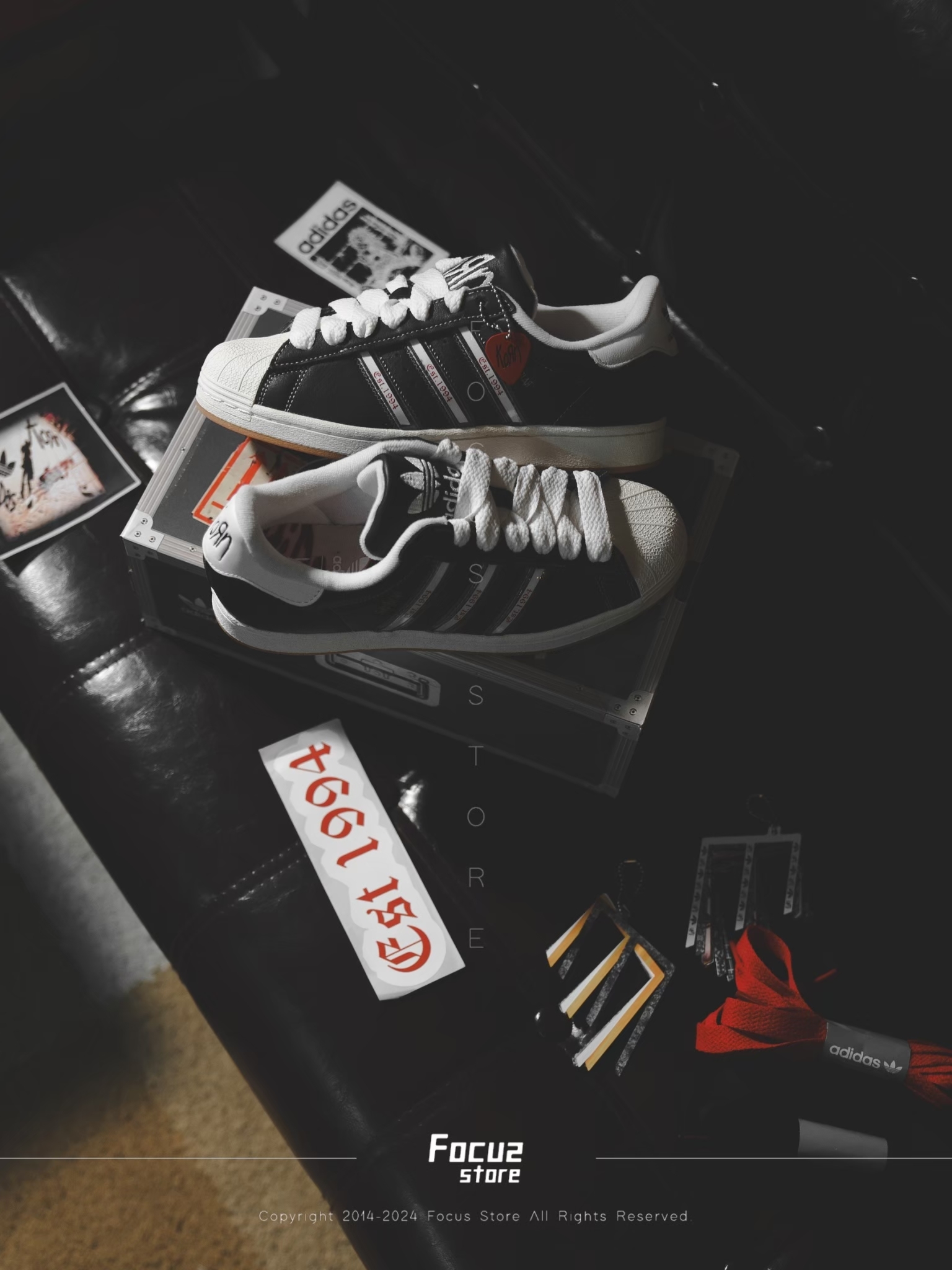 【Focus Store】預購 Korn x Adidas Originals Superstar "30th Anniversary" 週年紀念款 黑白 IH1313