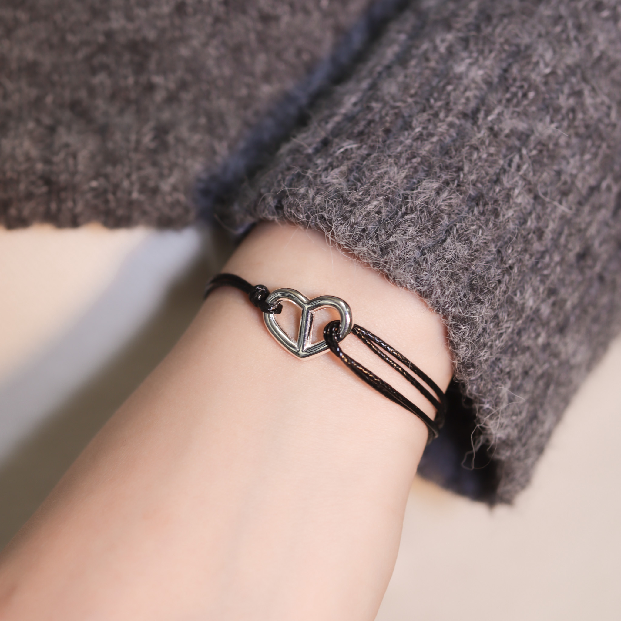 | 925銀丨彼此的另一半手繩（黑色 /啡色）  | BR1233 |