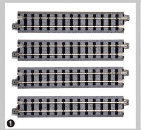 Kato 52-120 OO-9規 窄軌 直線線路 124mm.4入