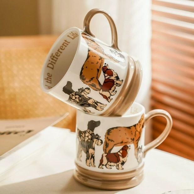 《5603》北歐風狗狗馬克杯400 ml