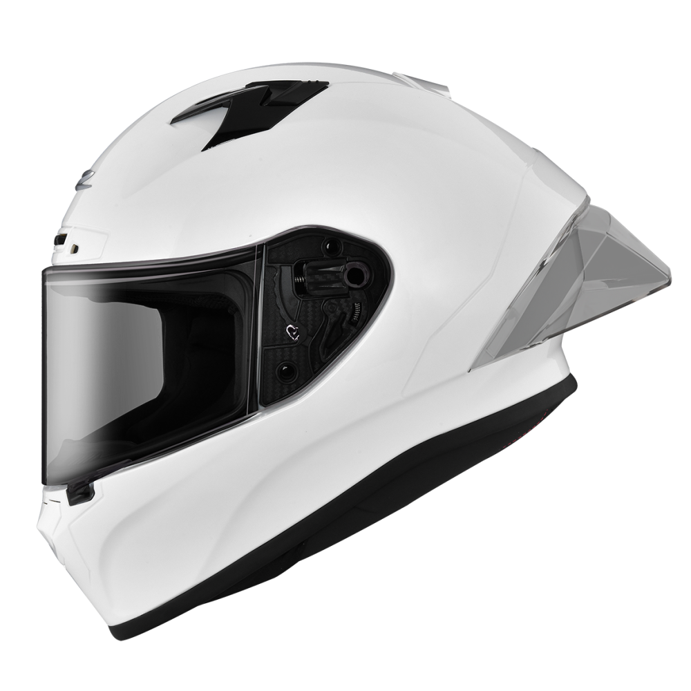 ZEUS ZS-826 白 素色 全罩帽款 大鴨尾