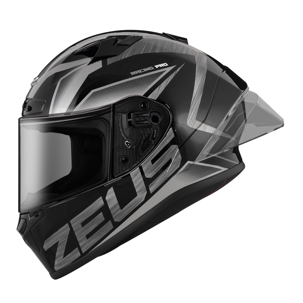 ZEUS ZS-826 BK3 黑 銀 彩繪 全罩帽款 大鴨尾