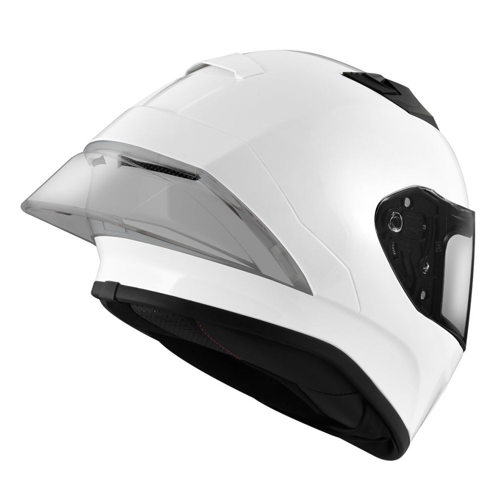 ZEUS ZS-826 白 素色 全罩帽款 大鴨尾