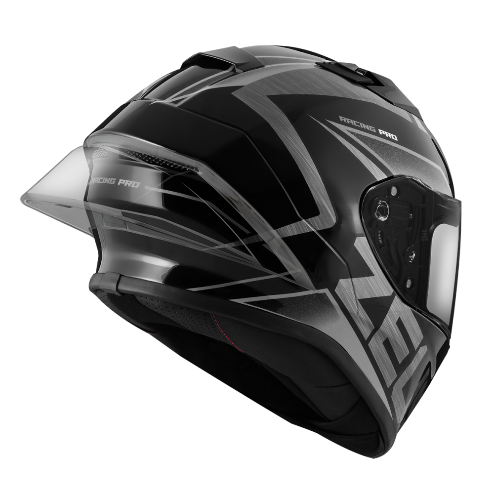 ZEUS ZS-826 BK3 黑 銀 彩繪 全罩帽款 大鴨尾