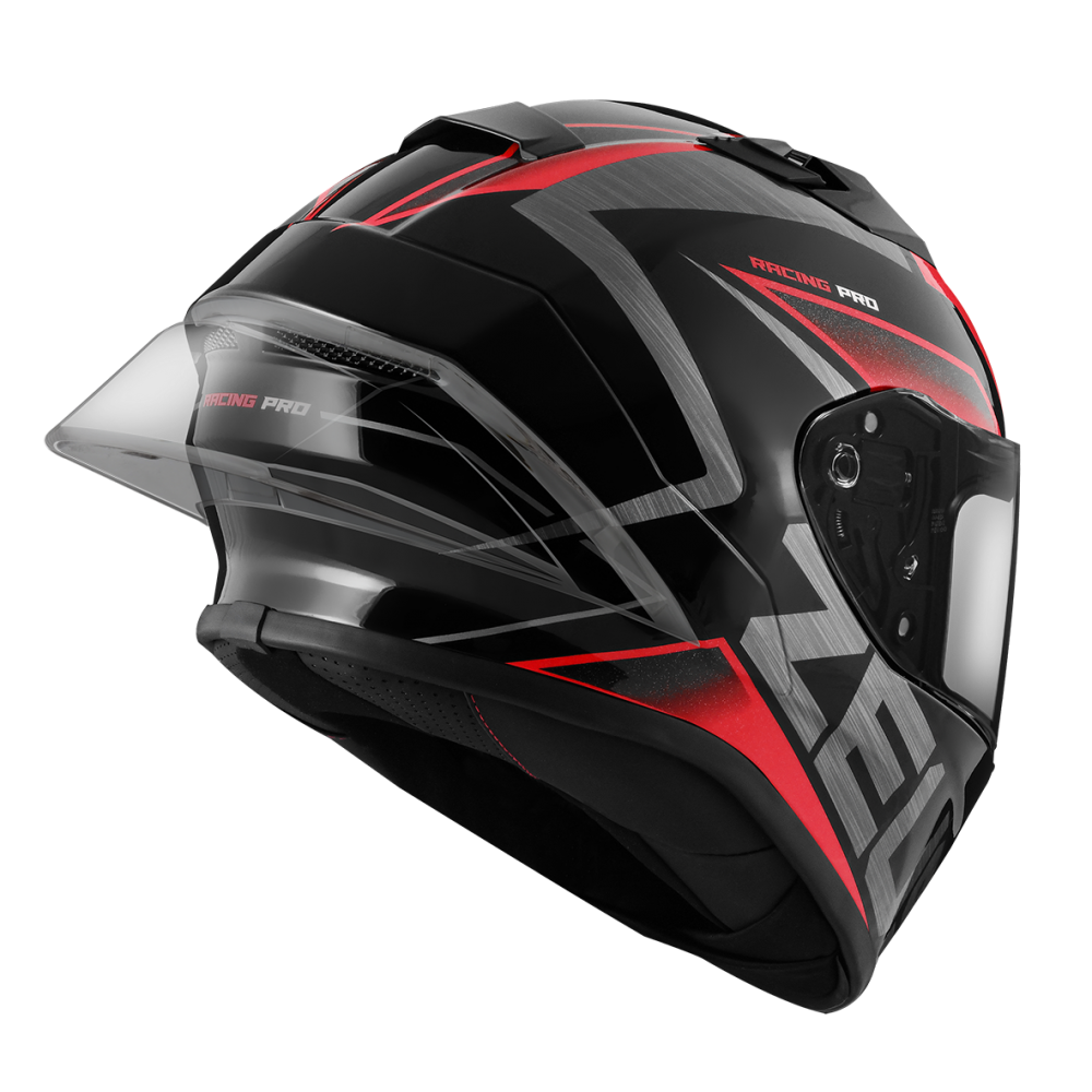 ZEUS ZS-826 BK3 黑 紅 彩繪 全罩帽款 大鴨尾