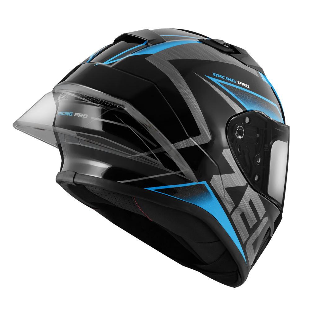 ZEUS ZS-826 BK3 黑 藍 彩繪 全罩帽款 大鴨尾