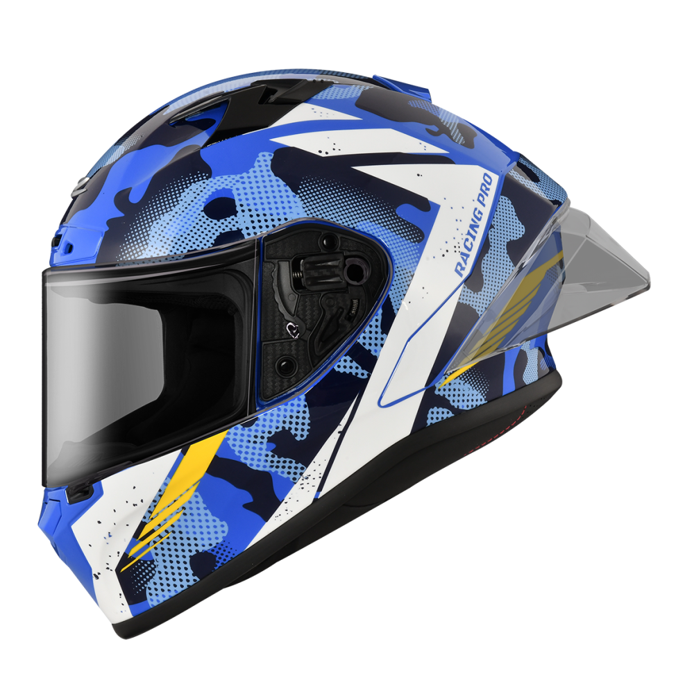 ZEUS ZS-826 BK8 寶藍 黑藍 彩繪 全罩帽款 大鴨尾