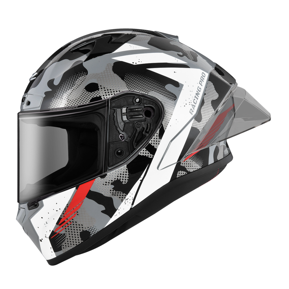 ZEUS ZS-826 BK8 水泥灰 黑 彩繪 全罩帽款 大鴨尾