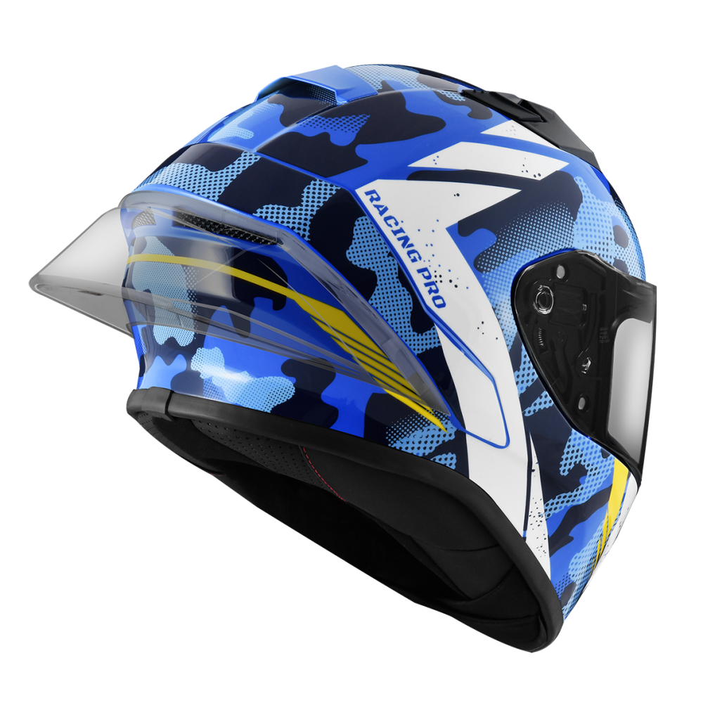 ZEUS ZS-826 BK8 寶藍 黑藍 彩繪 全罩帽款 大鴨尾