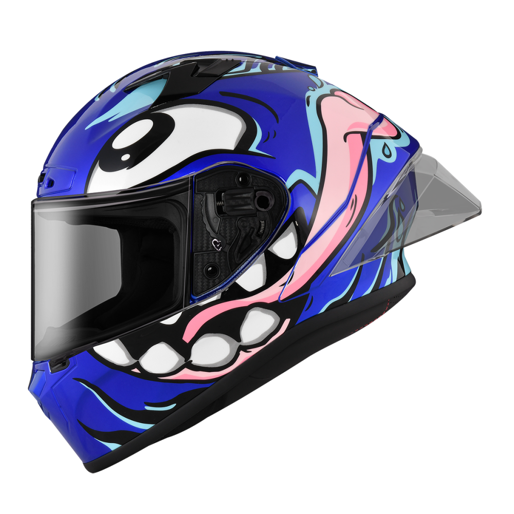 ZEUS ZS-826 BK12 海藍/藍 彩繪 全罩帽款 大鴨尾