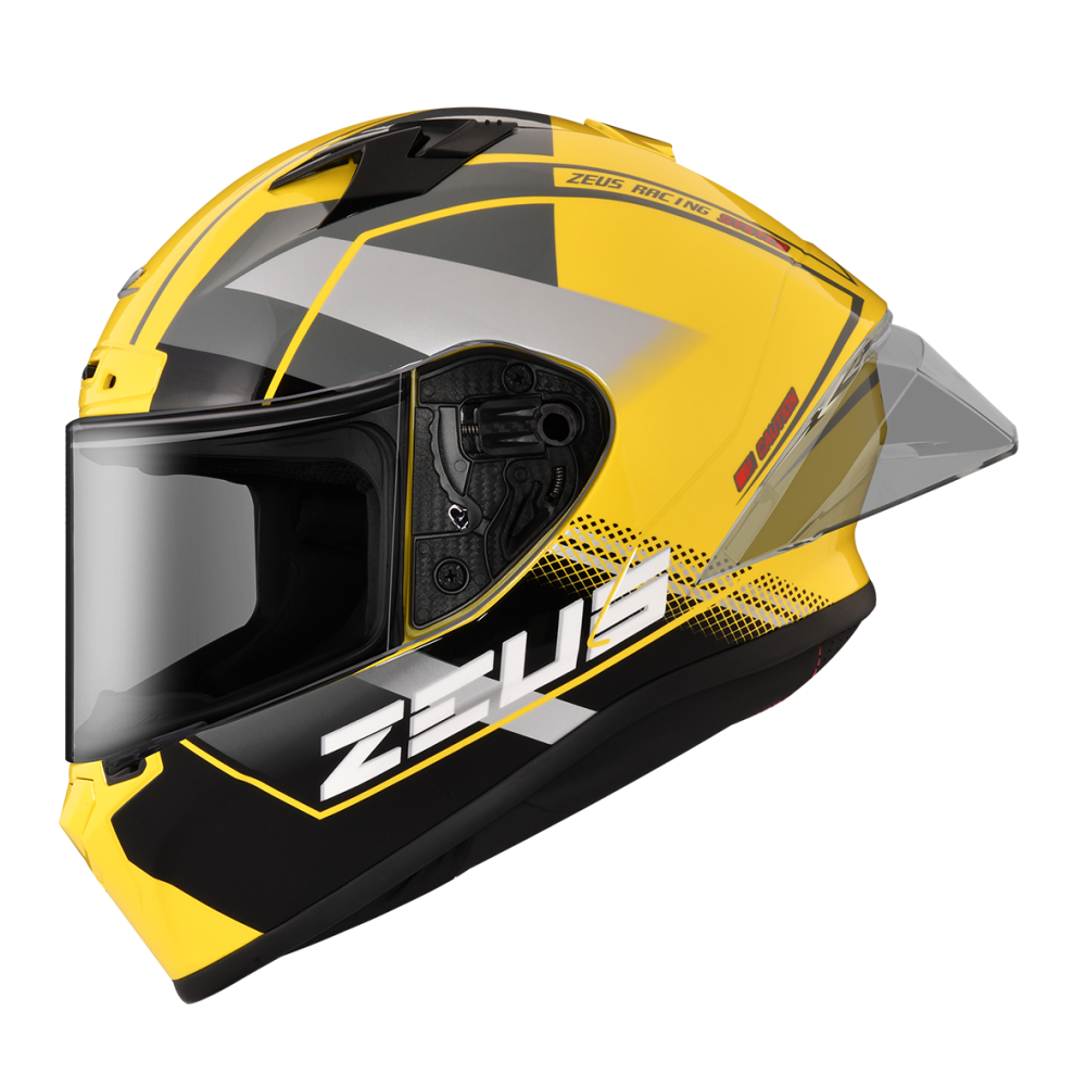 ZEUS ZS-826 BK17 螢光黃/黑 彩繪 全罩帽款 大鴨尾