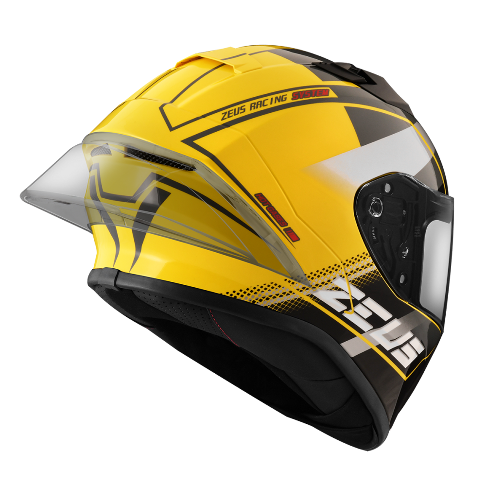 ZEUS ZS-826 BK17 螢光黃/黑 彩繪 全罩帽款 大鴨尾