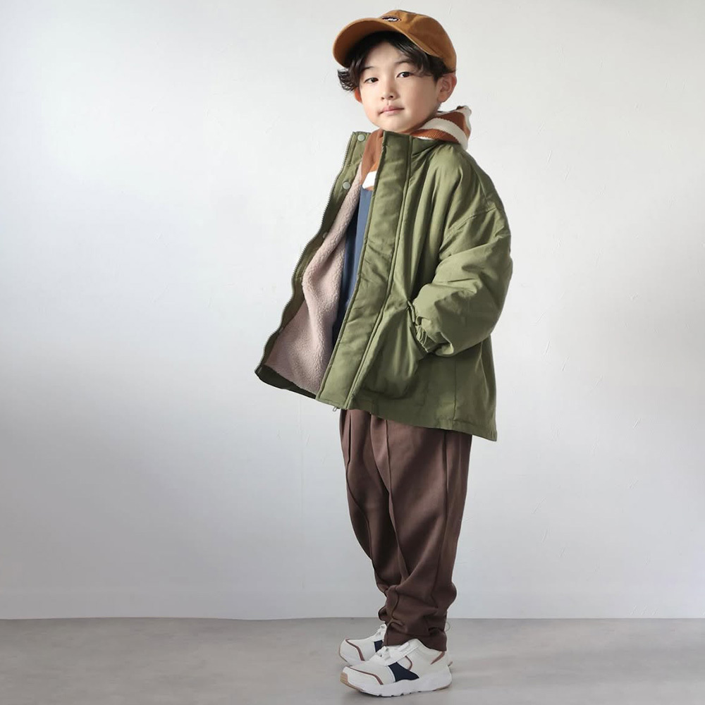 日本 RIO 類西裝 中央線錐形9分寬褲 (咖啡色，120) C32041-44