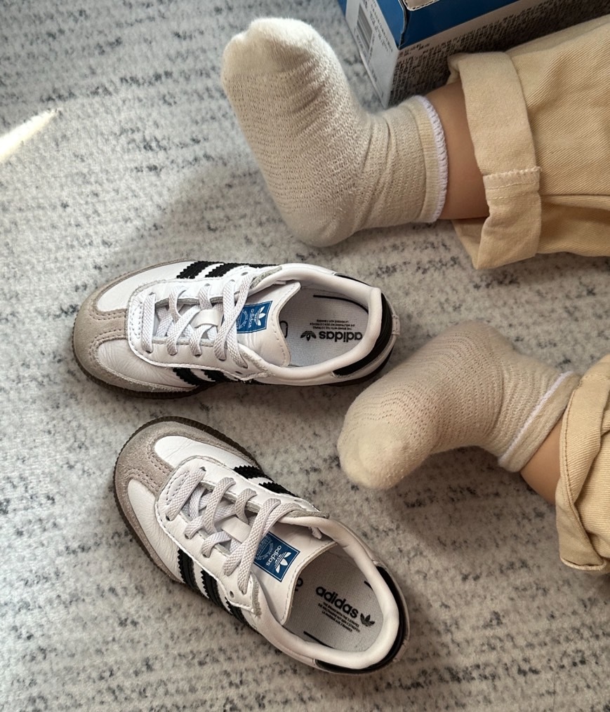 【現貨】Adidas Originals Samba OG EL I 低筒 焦糖底 復古 板鞋 白 小童