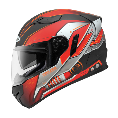 ZEUS ZS-813 AN19 消光黑/紅 彩繪 全罩帽款 內墨片