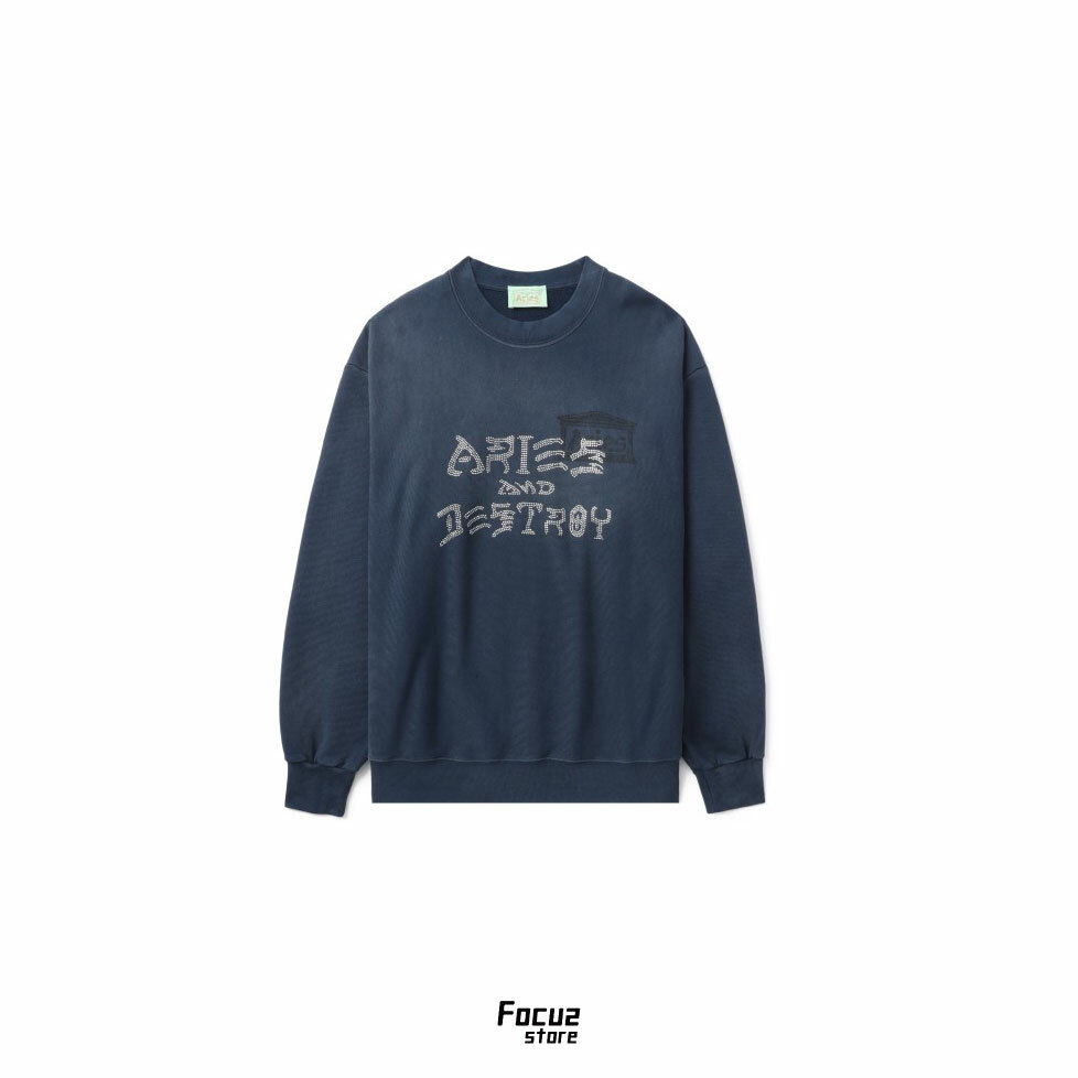 【Focus Store】預購 ARIES Logo sweatshirt "Navy Blue" 海軍藍 衛衣