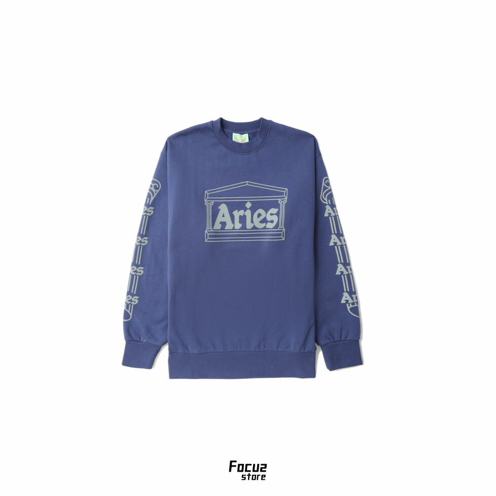 【Focus Store】預購 ARIES Reflective column sweatshirt "Dark Blue" 深藍 長袖T
