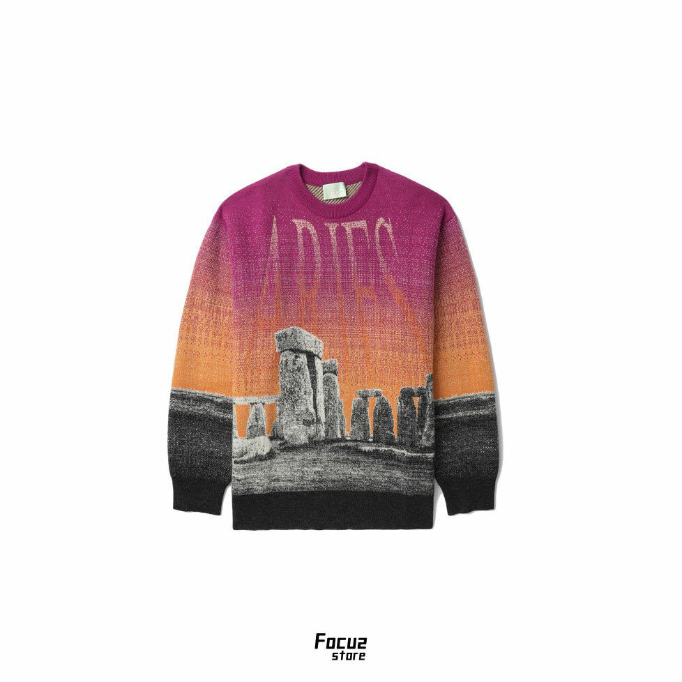 【Focus Store】預購 ARIES Henge knit jumper "Caise" 漸層橫紋針織毛衣