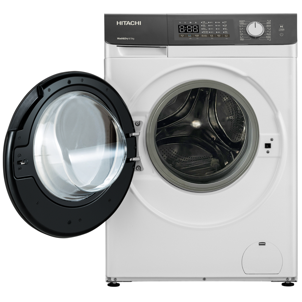 日立 Hitachi   BD-D802HVOW‧8/5kg/1200轉‧變頻蒸氣2合1‧前置式洗衣乾衣機-香港行貨-原廠2年全機及10年摩打保養‧