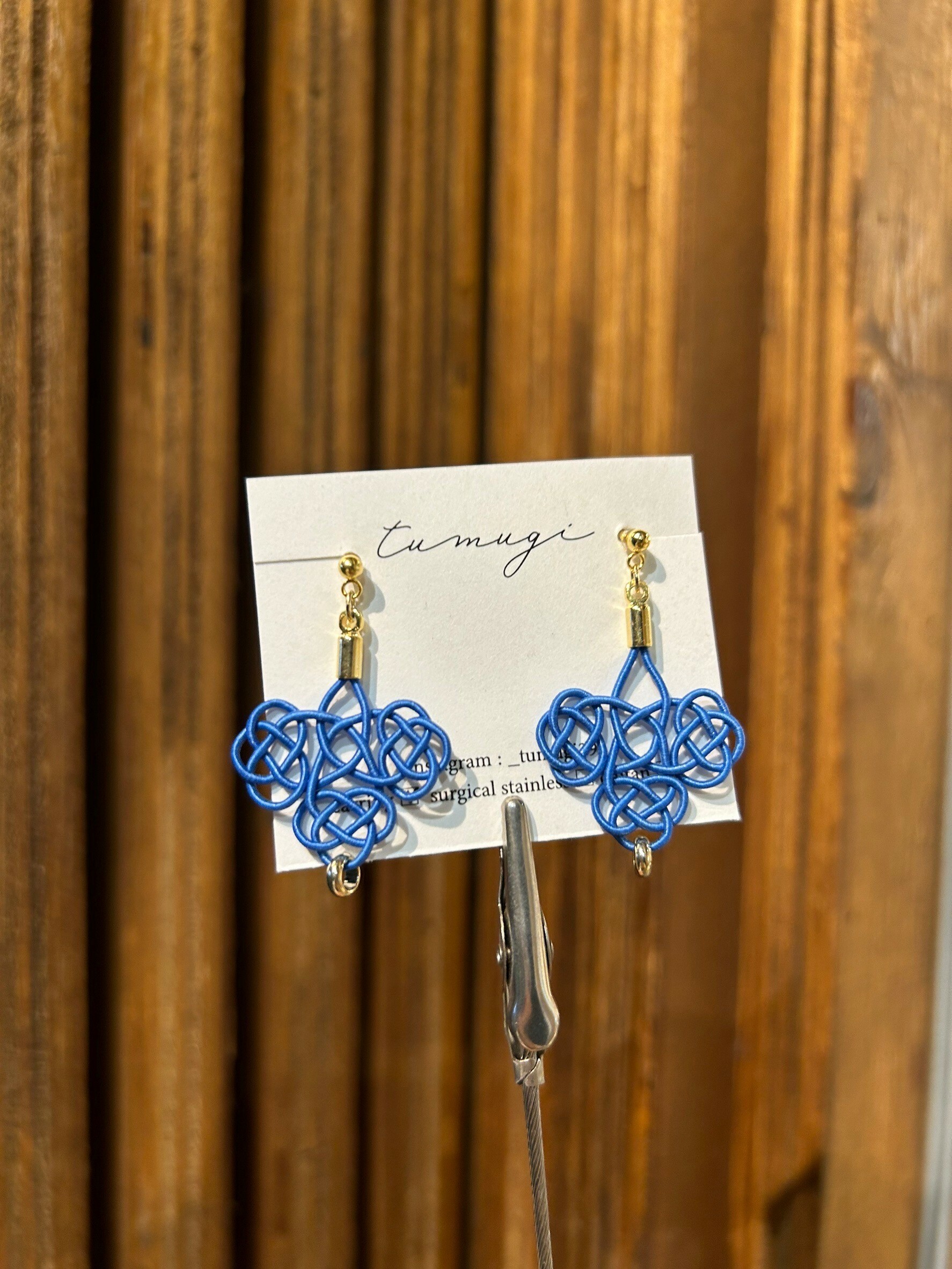 [TUMUGI] 水引三重窗花耳環