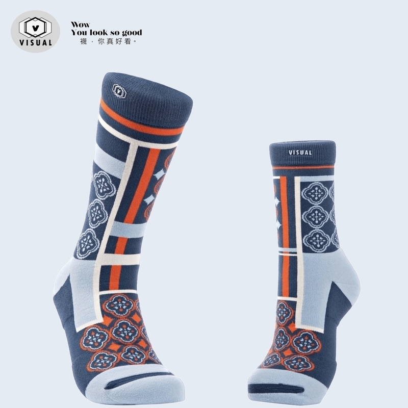 【VISUAL】古樸美感-海棠花窗【軟綿綿｜護底襪】