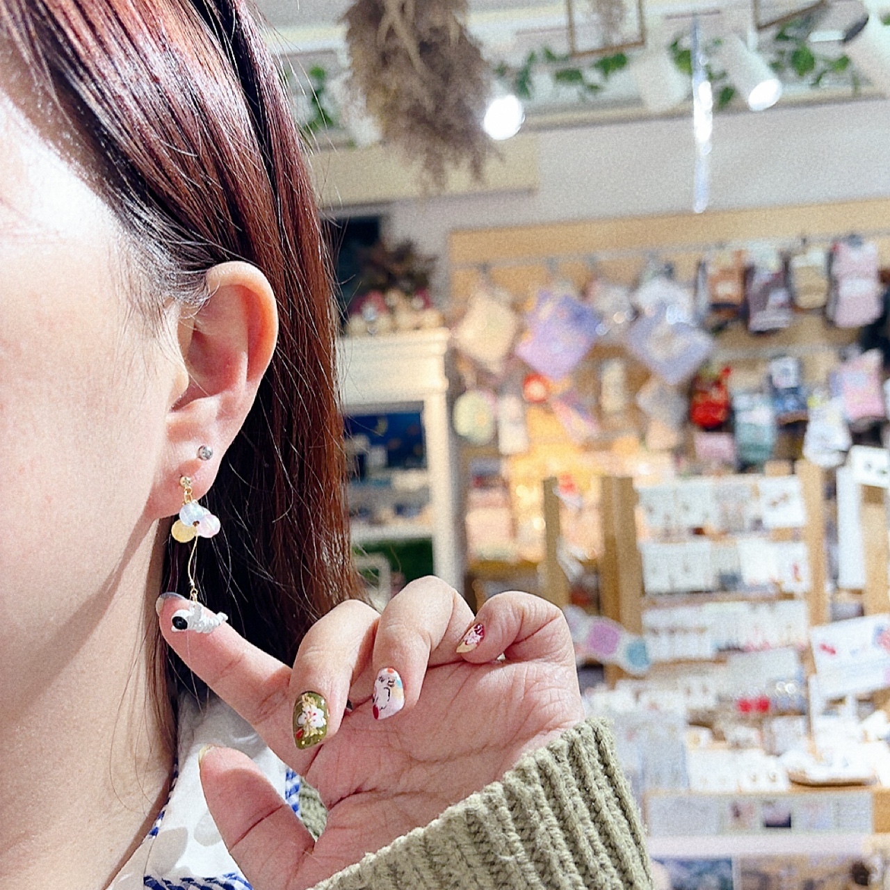 氣球與太空人耳環