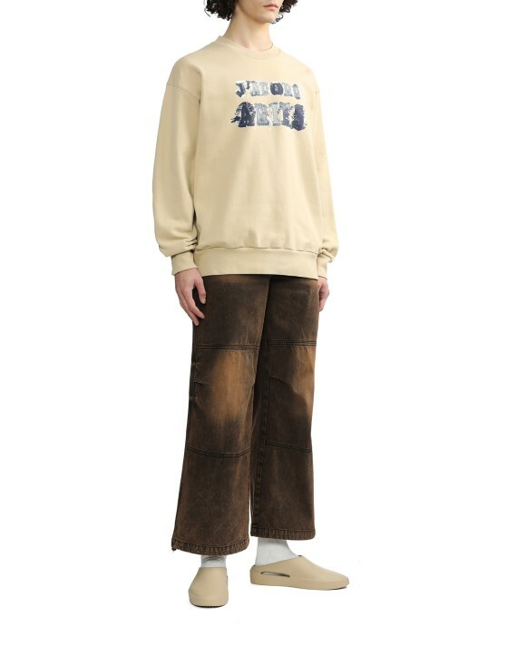 【Focus Store】預購 ARIES J'adoro patchwork logo sweatshirt "Beige" 卡其 衛衣