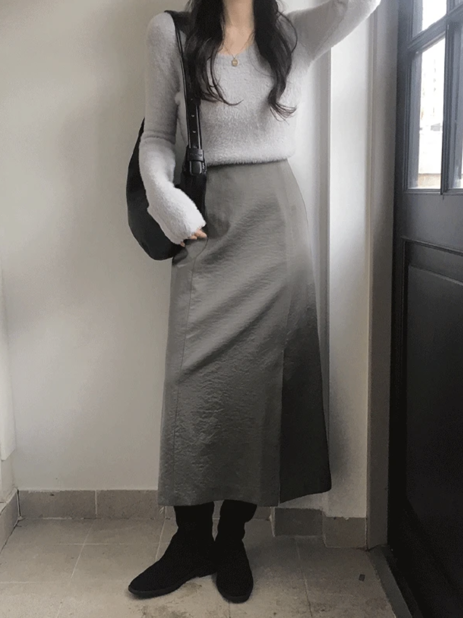 預訂｜SLOWAND #SLOWMADE One Line Slit Skirt (2 Color)