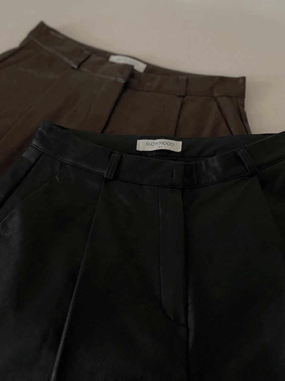 預訂｜SLOWAND #SLOWMADE Modern Leather Shorts (2 Color)