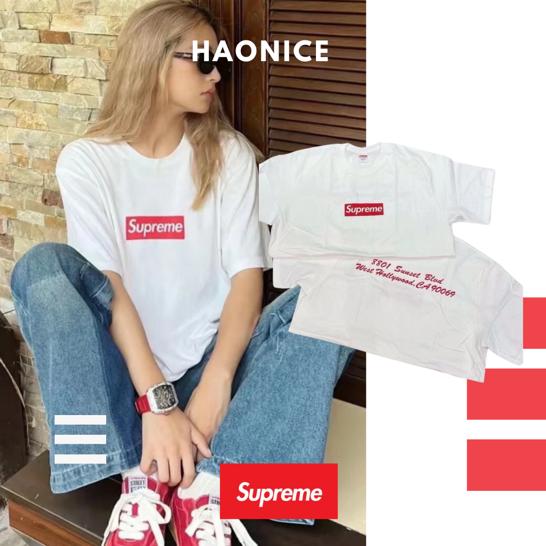 【NICE 歐美日韓代購】24SS SUPREME秋季新款🍁洛杉磯限定 經典方格logo短袖 短T 紀念 紅白