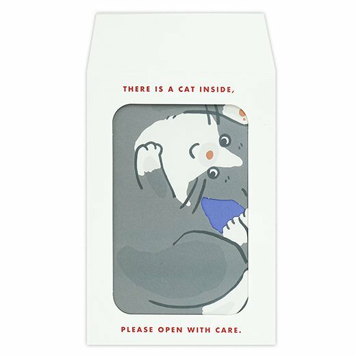 賓士貓_裡面有一隻貓 信紙信封組｜日本Greeting Life