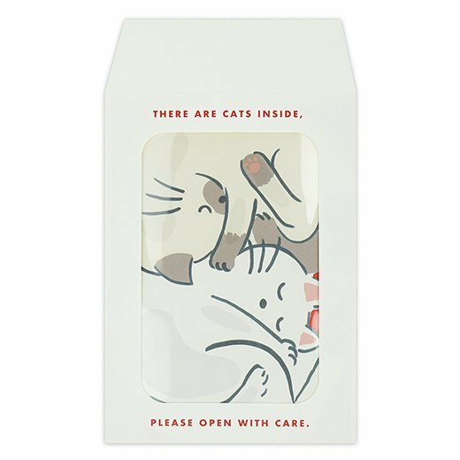 兩隻貓_裡面有一隻貓 信紙信封組｜日本Greeting Life
