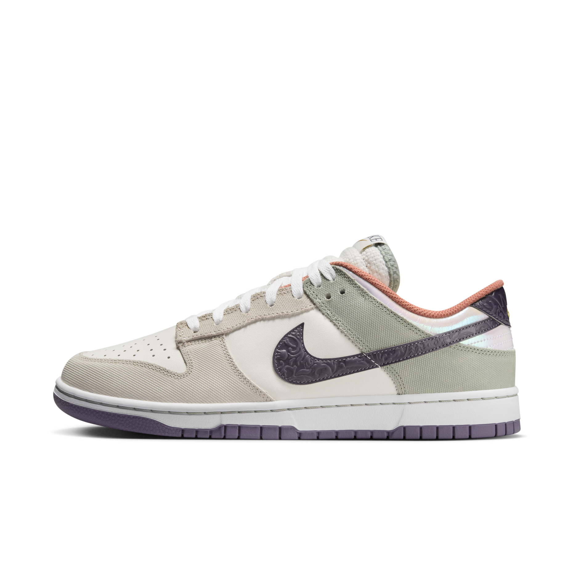 男鞋 NIKE DUNK LOW RETRO SE 'NOLA' 灰綠 皮革 炫彩 異材質 復古 休閒鞋【HV5750-133】