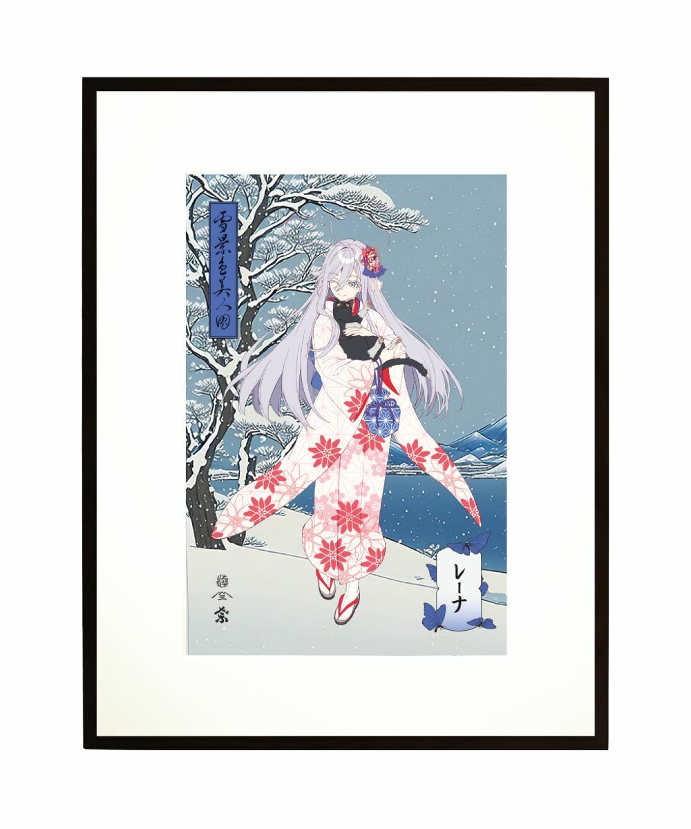 【限量販售】「86─不存在的戰區─」浮世繪木版畫 雪景美人圖 蕾娜 初版首刷【日本進口精品】