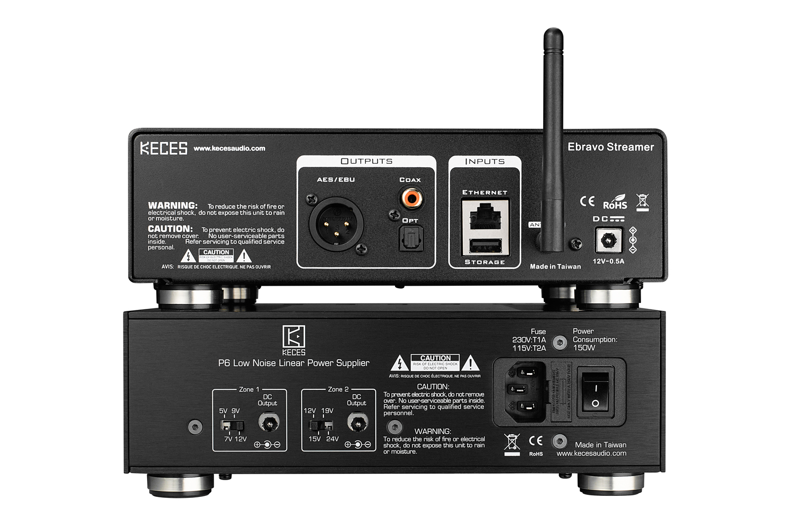 KECES Audio EBravo 數位串流轉盤 + P6線性電源組合