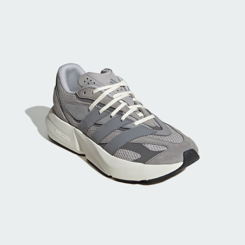 男女鞋 ADIDAS LIGHTBLAZE 灰白 王安宇 BABYMONSTER同款 麂皮 網眼 反光 復古 運動鞋 跑鞋【IH8607】