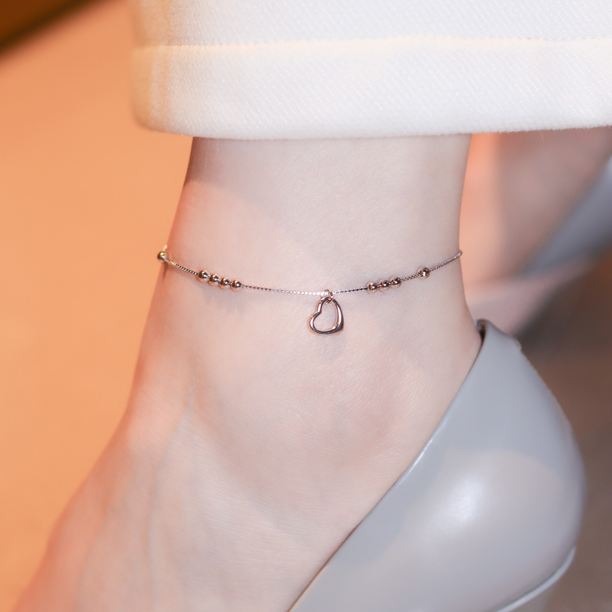 | 925純銀丨愛的輪廓腳鏈 | AN0123 |