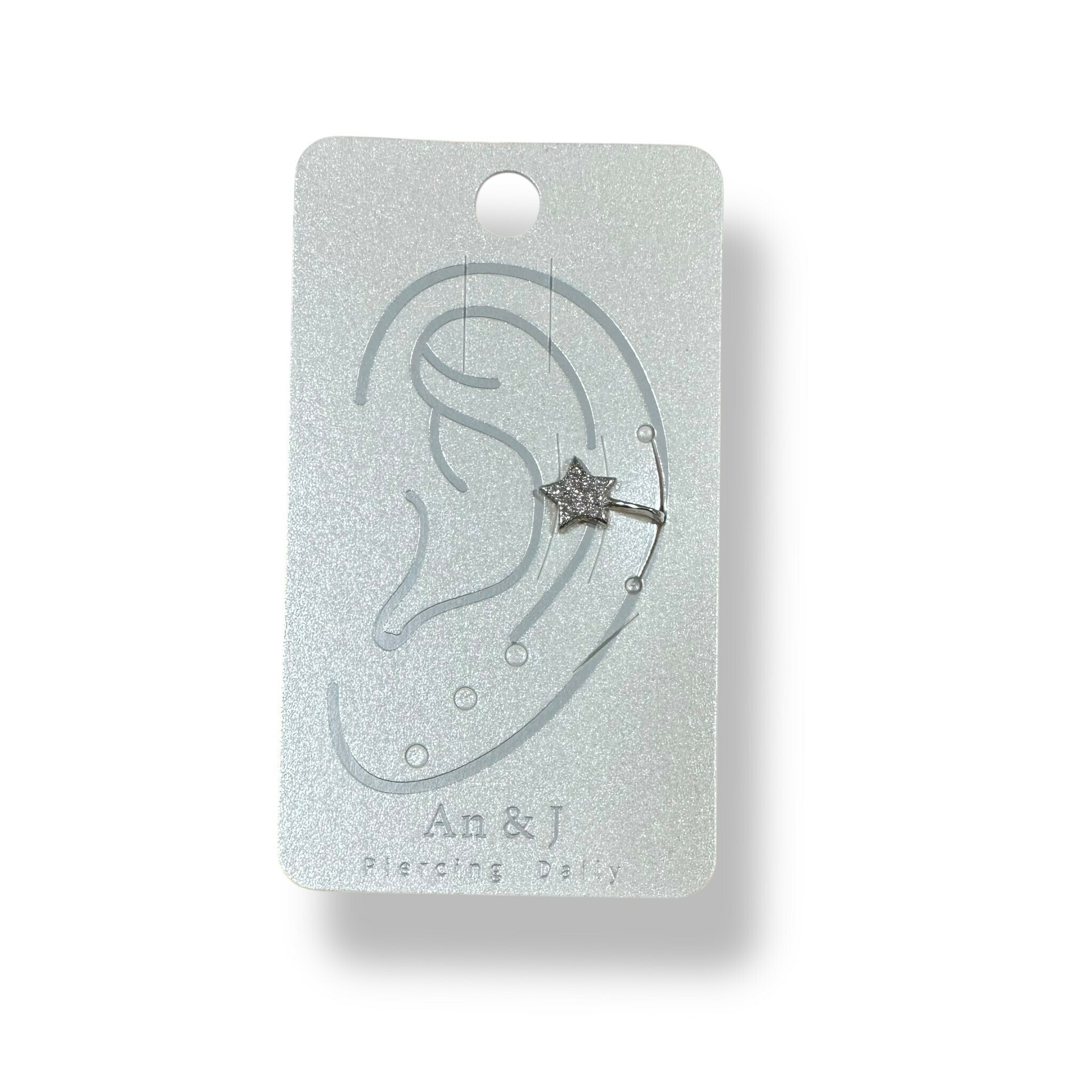 夾式-滿鋯星星(銀針)