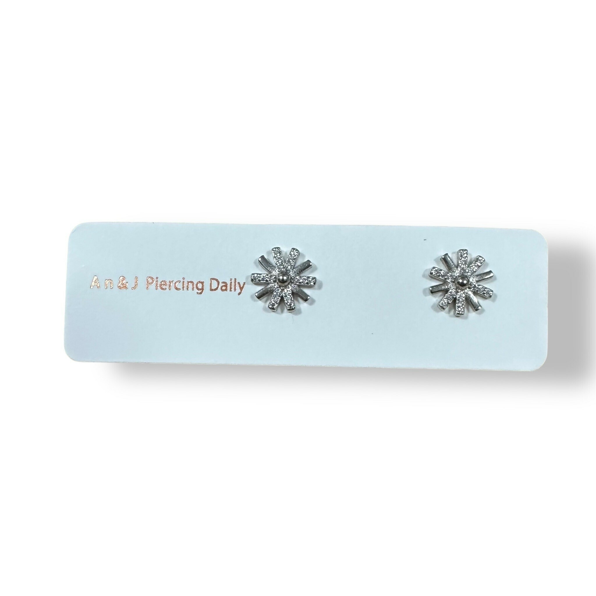 針式-交錯線鋯雪花(銀針)