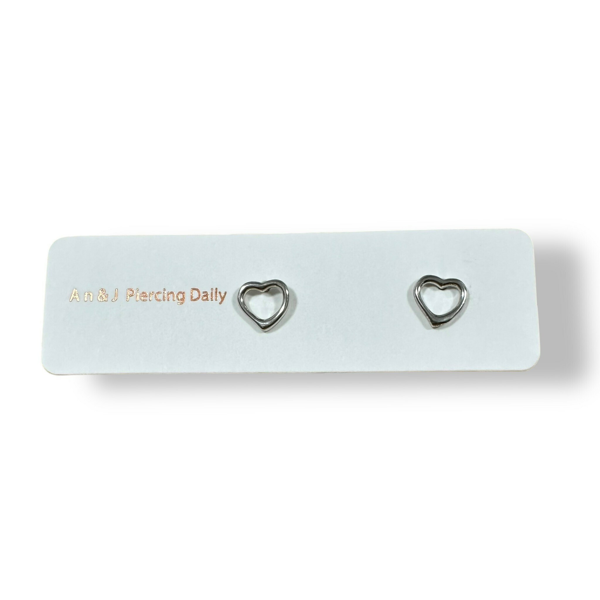 針式-素面愛心框(銀針)