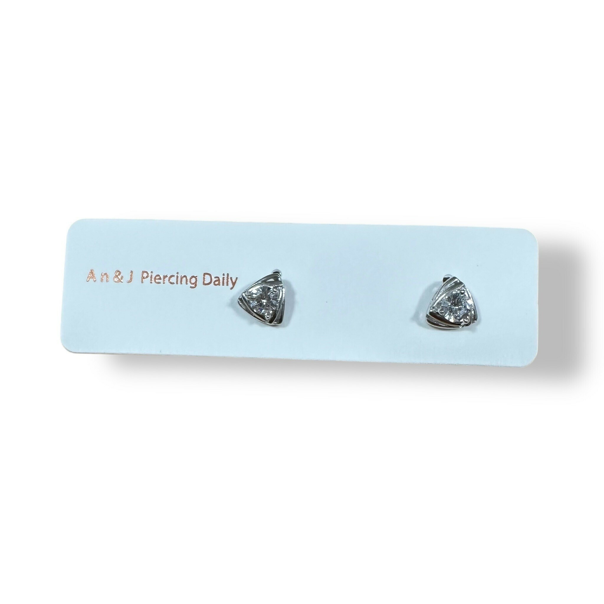 針式-堆疊三角框中白鋯(銀針)