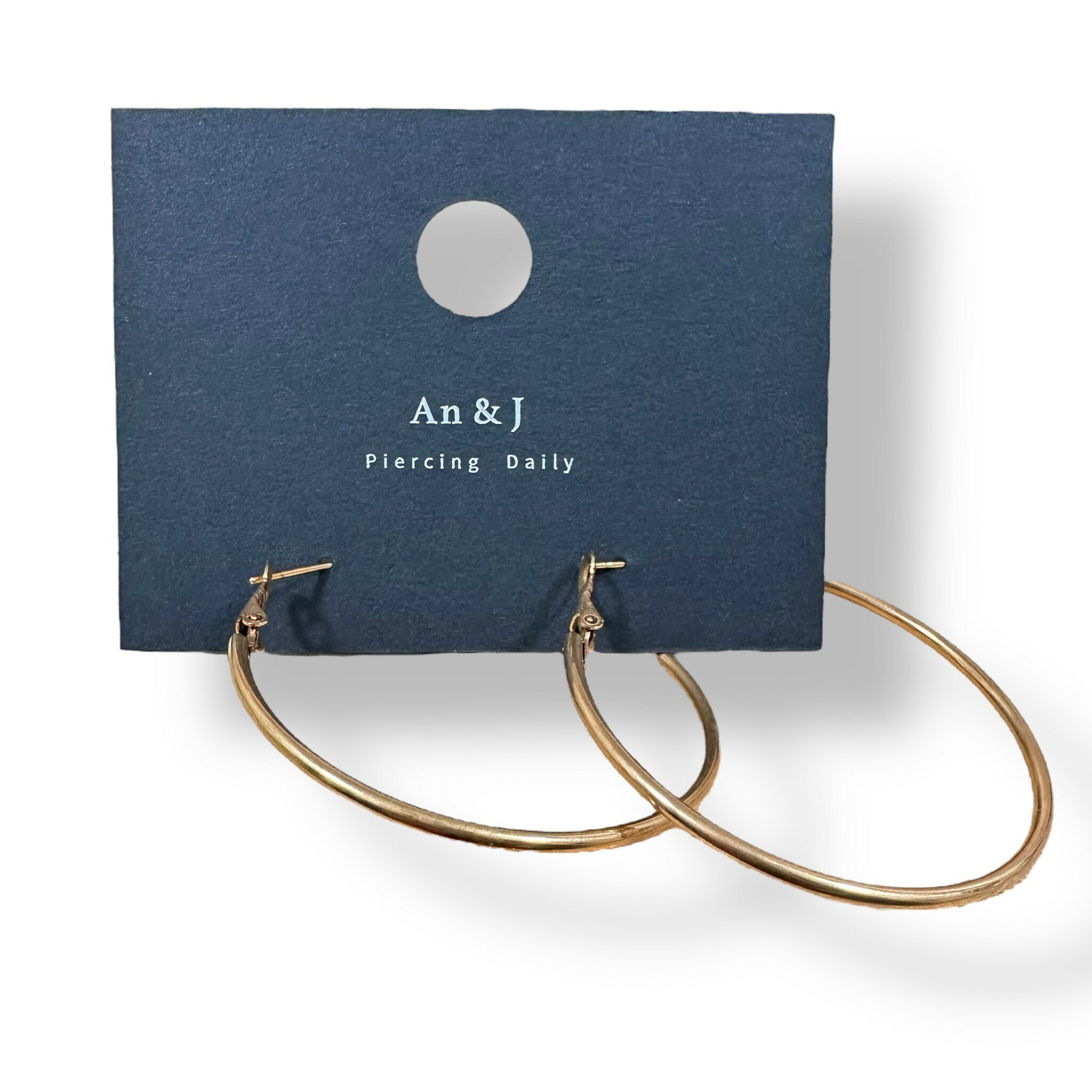 彈扣式-素圈 玫瑰金 4.5CM(鋼針)